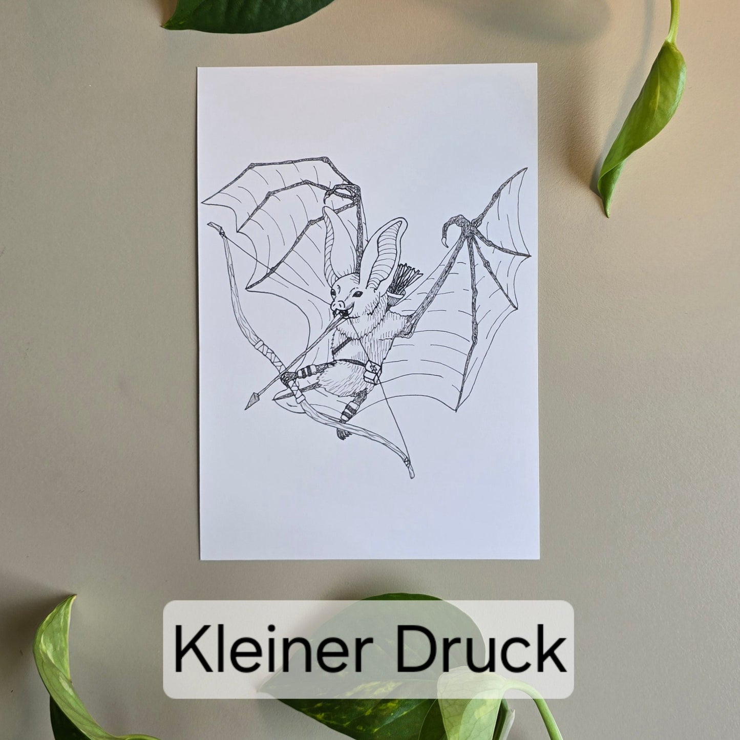 Druck/ Abenteurer Tier/ Fledermaus Waldläufer